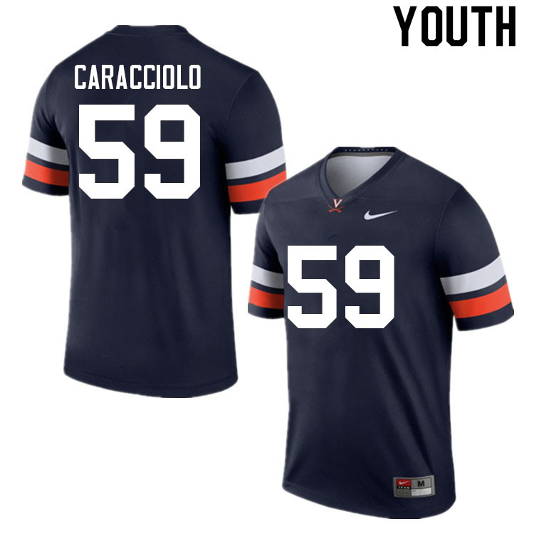 Youth #59 Danny Caracciolo Virginia Cavaliers College Football Jerseys Sale-Navy